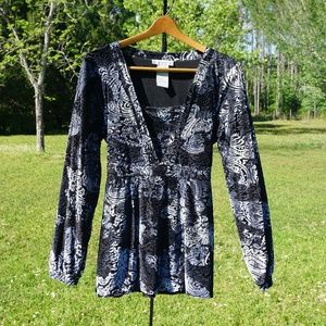 Nine West Velvet Long Sleeve